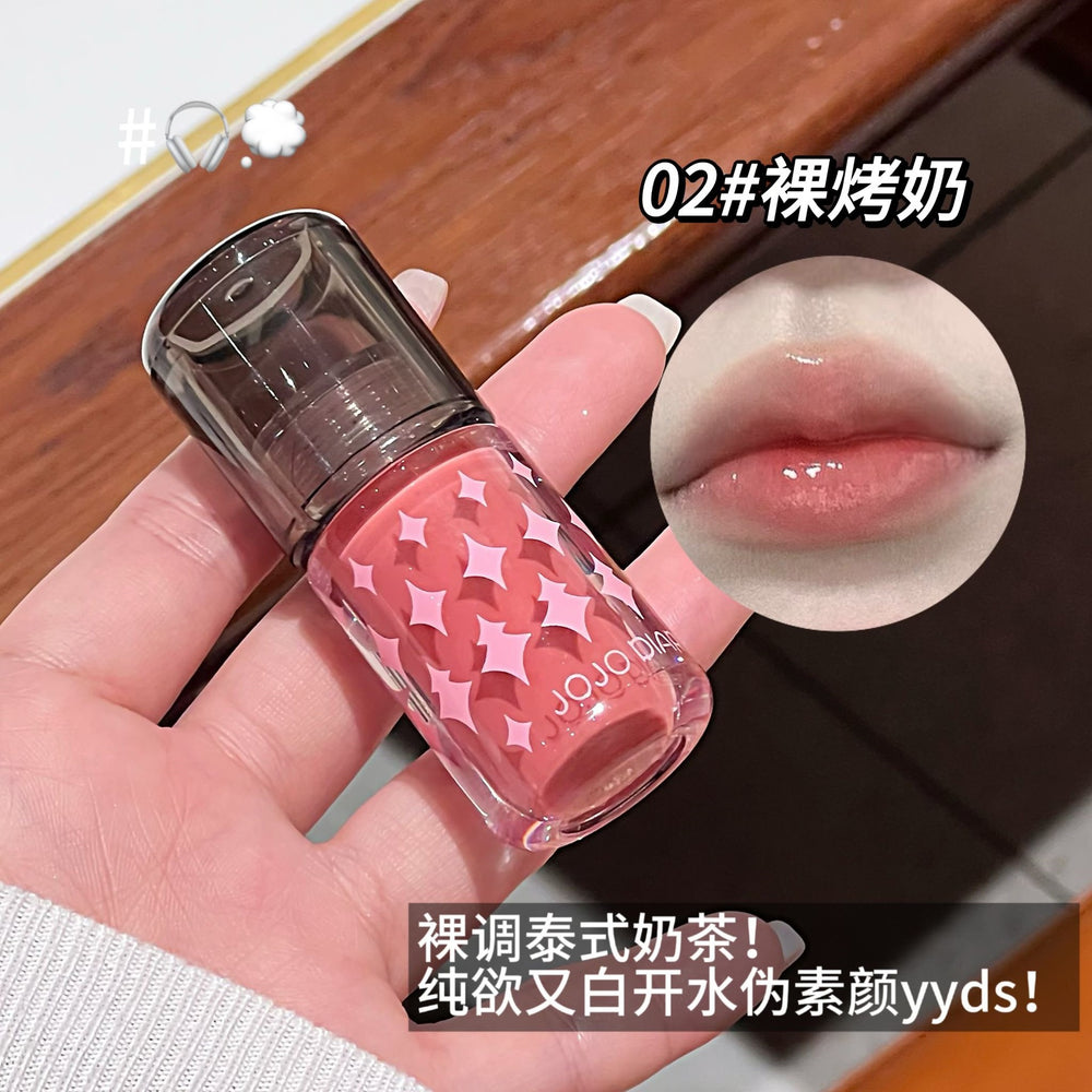 Jiujiu diary starburst scarlet lip glaze waterproof not easy to fade water gloss mirror student pure desire dudu lip gloss lip gloss