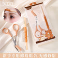Xixi detachable eyebrow comb, eyebrow scissors, eyebrow razor multifunctional set - beginner's eyebrow shaving kit with macro lens and anti-scratch design
