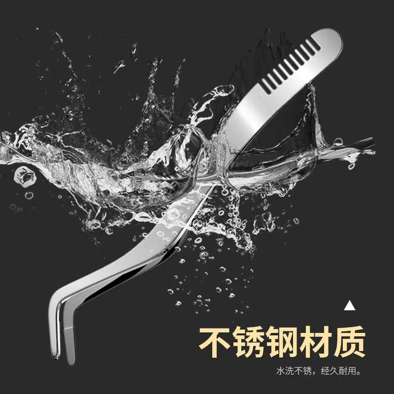 Manufacturer's new stainless steel eyelash applicator with comb, eyelash extension tweezers, false eyelash applicator, beauty tool