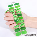 Zhengxiang custom gel nail stickers waterproof st. patrick's day cross-border fashionuv semi-cured nail stickers gel