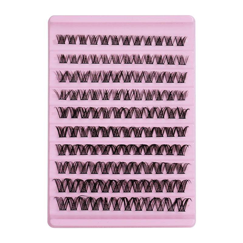 false eyelashes 10 rows d volume fluffy grafted segmented eyelashes hot melt single cluster hair qingdao factory wholesale