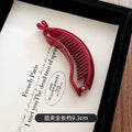 Ankola red casualclassynew arrival bright banana horizontal clip one-word clip elegant half-tied hair clip twist clip
