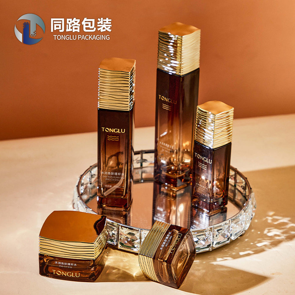 New cosmetic glass suit packaging material 120ml lotion essential oil refill bottle refill spray bottle 50g cream bottle