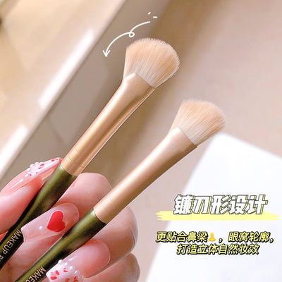 Jonbos sickle nose shadow brush contouring brush semi-fan-shaped oblique head flat head makeup brush nose side brush nose beauty tool