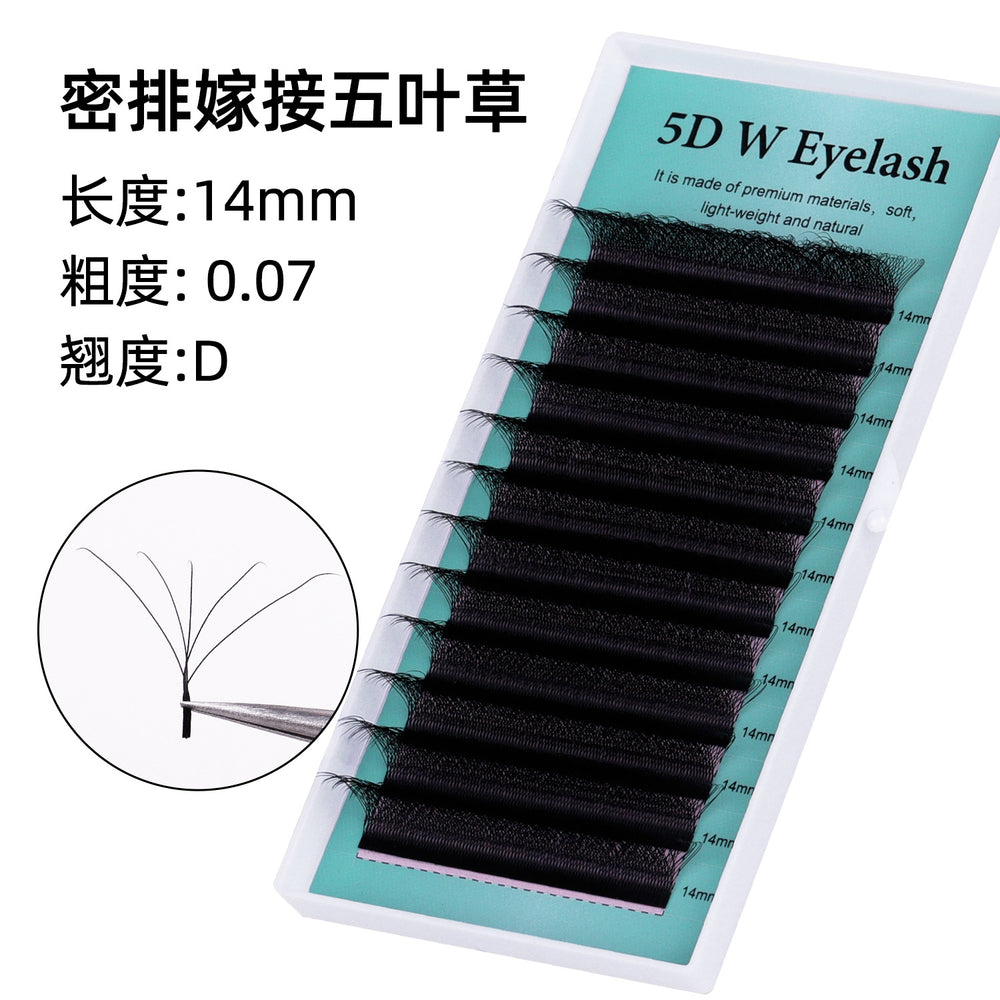 grafted eyelash extensions, w-shaped 5d wefted diy lashes, soft & lightweight, pre-made volume lashes, ultra-soft eyelash extensions