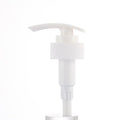Guangzhou in-stock: push-down threaded lotion pump head, long spout 32 teeth, black and white hand soap & personal care plastic pump