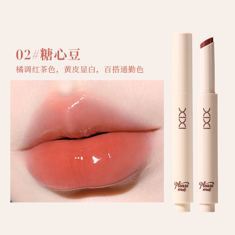Makeup xixi winter collection light honey water gloss lipstick mirror pure desire pseudo-no makeup moisturizing low saturation whitening solid lip gloss