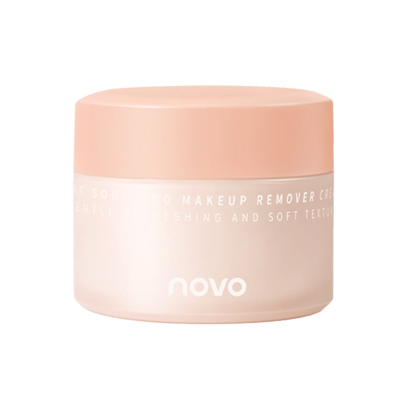 Novo oatmeal soothing cleansing balm - 3-in-1 deep cleansing oil for face, eyes, and lips - gentle, non-irritating makeup remover
