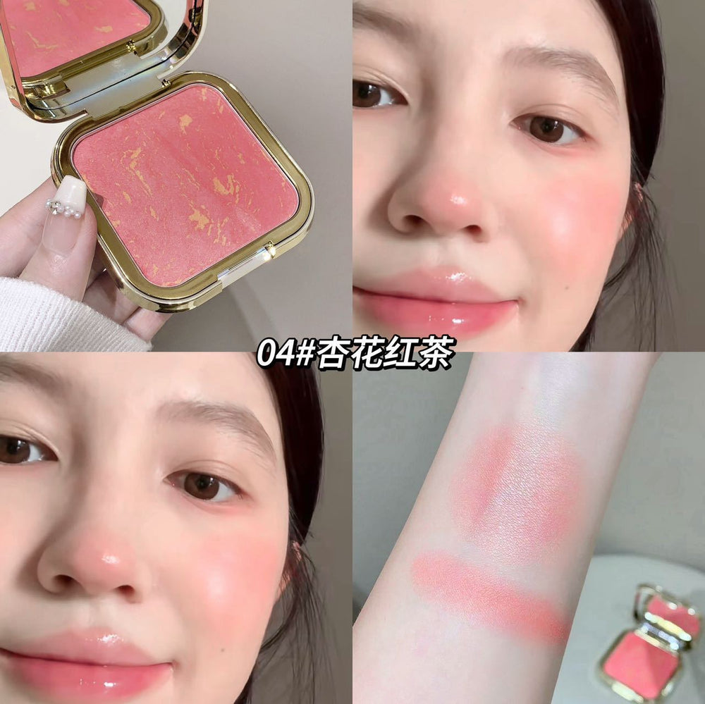 Makeup kakashow soft light gradient baked blush pearlescent fine shimmer shrink expansion color enhance complexion contour rouge