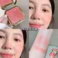 Makeup kakashow soft light gradient baked blush pearlescent fine shimmer shrink expansion color enhance complexion contour rouge