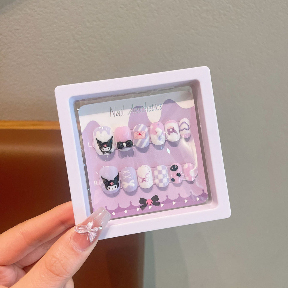 Sanrio series nail stickers - cute & exquisite nail art for kids, featuring kuromi & my melody designs