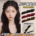 Broken hair storage clip red braided hair clip female princess head flocking fluffy bangs clip side duckbill clip headwear