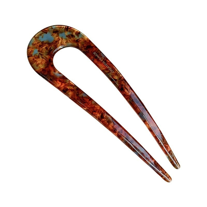 U-shaped hairpin for women, high-end chinese ancient style, new chinoiserie, hairpin, headdress, casual modern daily fixed hairpin