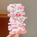 No. 5 acrylic pink five-pointed star cat 10-piece set