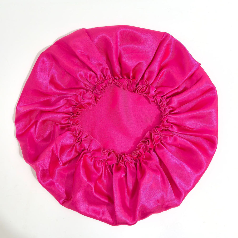 Amazon hot-selling single-layer satin hair bonnet - women's sleep cap, stylish lace trim, solid color beauty & hair care cap
