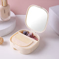 Cosmetic mirror with comb for desktop storage, desktop for home princess all-in-one student portable glass home mirror