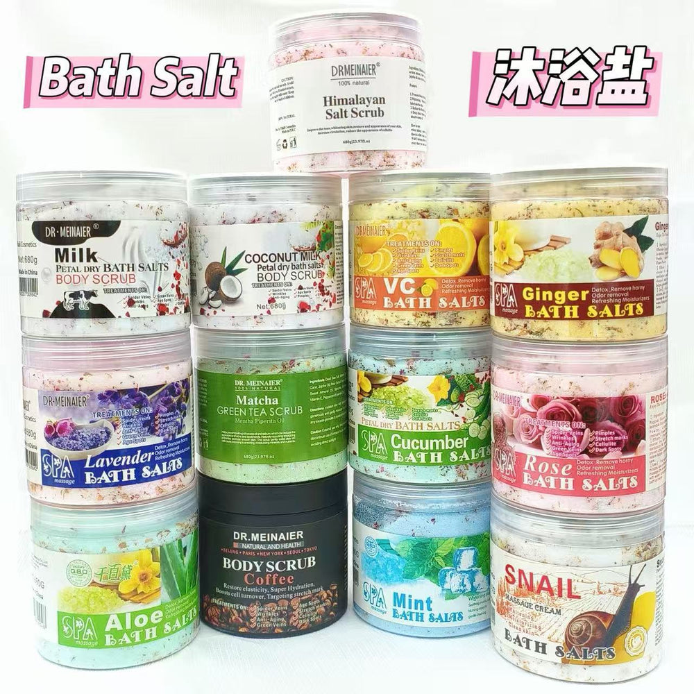 multi-effect bath salt improves chicken skin, deep cleansing and exfoliating petal bath salt bath salt 680g