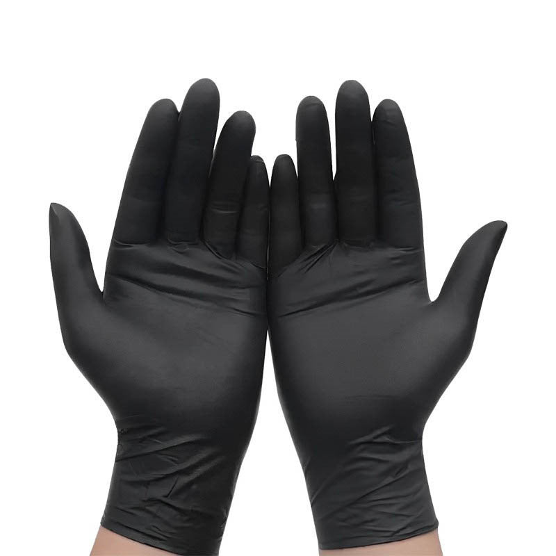 Disposable nitrile composite gloves - waterproof, oil-resistant, high-elasticity, non-slip - ideal for housework, hair dyeing, and perming