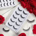 Export fashion fake eyelashes nature slim 5 pairs pack imitation mink hair whole cluster artificial stage eyelashes one piece