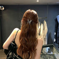 Metal liquid butterfly hair clip for women half-hair grabber, back of head grabber, small shark clip hair grabber, headwear