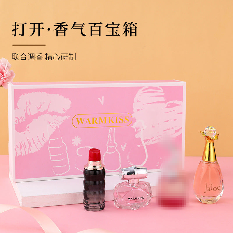 Charming women's perfume gift box set - long-lasting eau de toilette, fresh scent for students, popular for live streaming, dropshipping, cross-border trade, wholesale