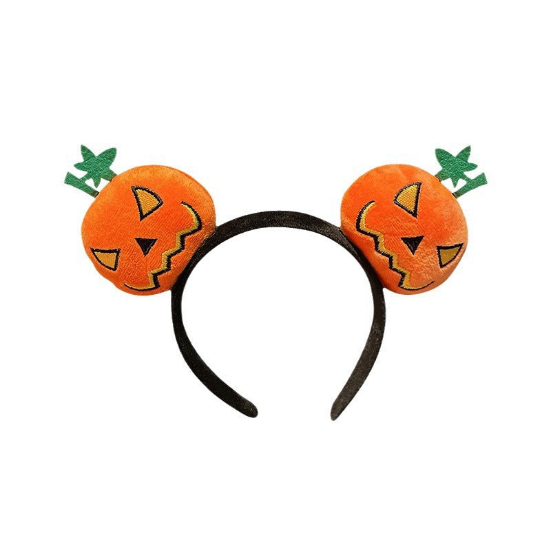 Cartoon doll hair accessories women's holiday dress up performance headwear decoration devil pumpkin headband funny halloween hairband