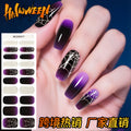 Zhengxiang halloween nail art stickers waterproof uv gel stickers fashion cross-border semi-baked nail stickers customized wholesale cute