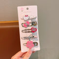 Blue and silver hairpin, sweet and cool style, girl's broken hair, bangs clip, makeup clip, hairpin, back of the head clip, high-end headwear