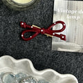 Ankola red bow side hair clip for women bangs broken hair clip classy one-word clip hair clip cute hair accessories