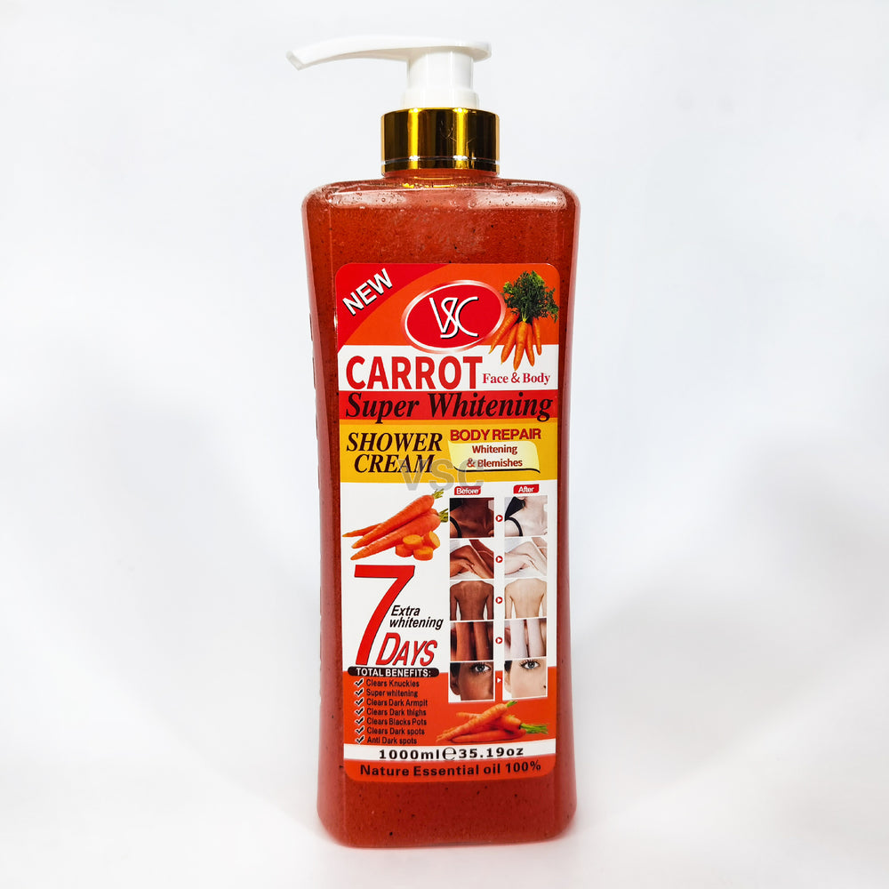 Export carrot scrub shower gel 1000ml rich foam vc long-lasting fragrance vitamin c shower gel