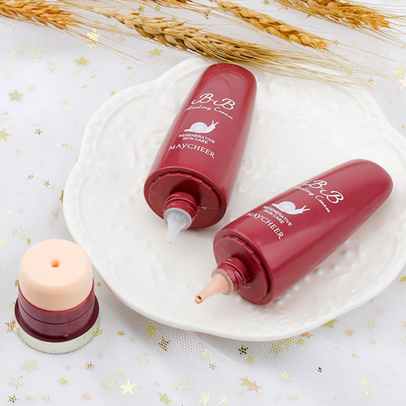 Makeup meixier snail air cushion bb cream oil control concealer moisturizing dry skin brightening skin color long-lasting non-removing makeup foundation
