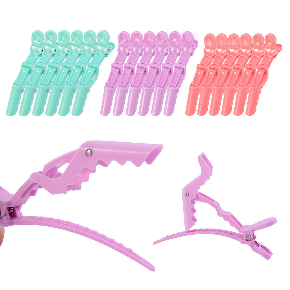 6-piece alligator clip set - professional styling sectioning clips for hairdressers, macaron colors, seamless bangs clips for home use