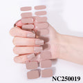 Zhengxiang custom gel nail stickers - waterproof, cross-border, european & american style, solid color nail art stickers, uv light curing, semi-cured nail stickers