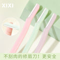 Xixi straight handle micro eyebrow razor - 3-piece set - beginner-friendly, safe, anti-scratch stainless steel eyebrow shaper