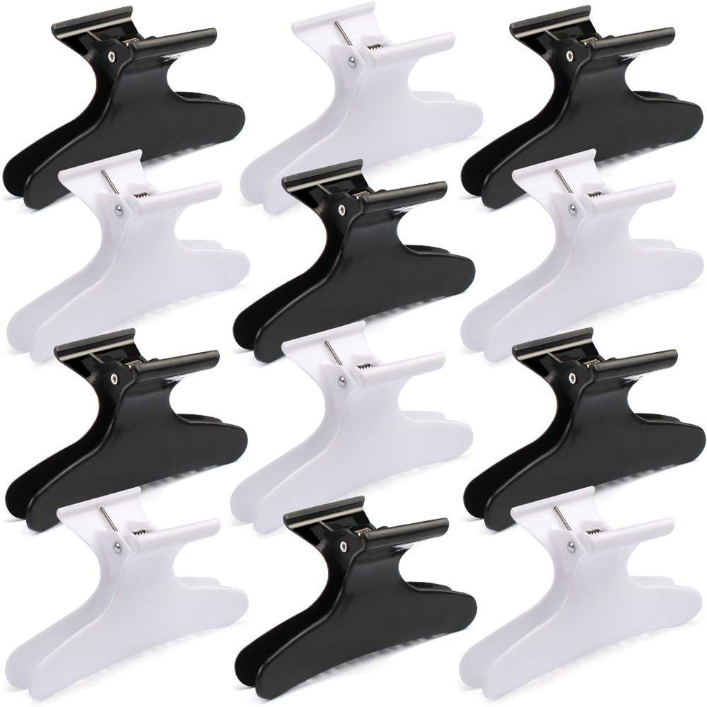 Amazon 12-piece butterfly clip non-slip styling claw hair clips for women and girls (multi-color) - hair styling tool for flyaways