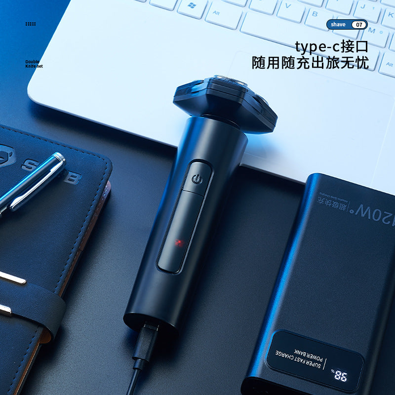 New multifunctional rechargeable beard trimmer - long battery life, type-c charging, full body washable shaver for men