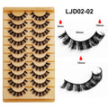 Export false eyelashes russian curling hair 10 pairs of asian mixed thai makeup comic curling eyelashes in stock batch