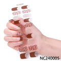 Baking lamp hardening uv second generation gel manicure stickers waterproof hot stamping korean cross-border semi-cured nail stickers personalized