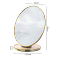 Wooden makeup mirror with metal trim - foldable, desktop, portable, home beauty, touch-up, princess style, household mirror