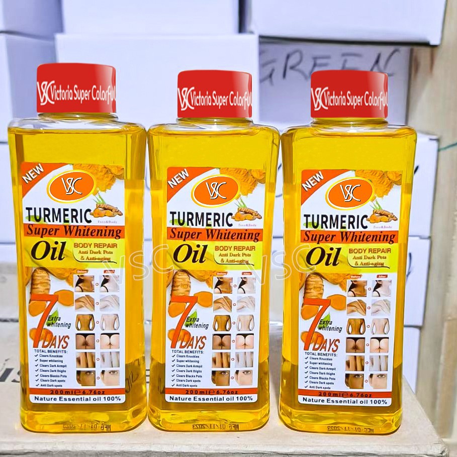popular red cover 7 days vc rose brightening and repairing essential oil body massage massage turmeric oil 200ml foreign trade