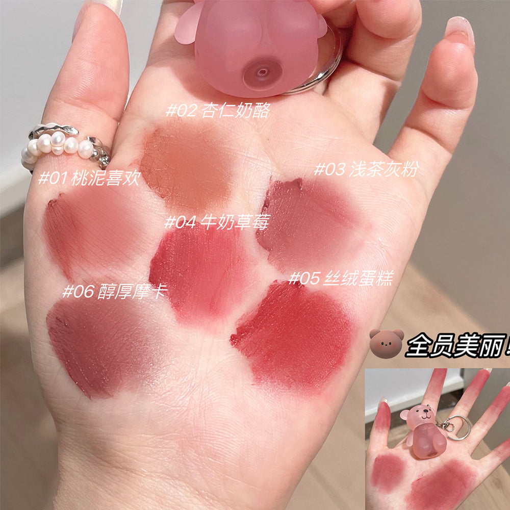 Art value mengle bear velvet lip mud velvet matte matte student low saturation fall and winter whitening lipstick