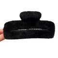 Fall and winterpure color fur gripper stuffed hairpin back of head hair gripper eleganceelegant shark clip cute hairpin headwear