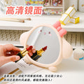Desktop plastic desktop foldablefor home milk cute bows portable storage makeup mirror beauty mirror home mirror