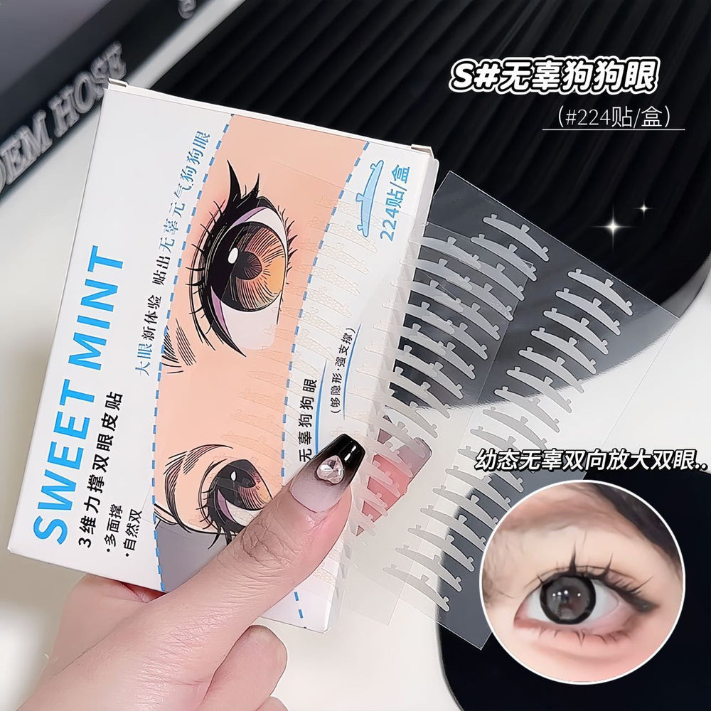 Sweet mint 3d double eyelid tape - natural, seamless, invisible, no curling, beginner-friendly, for puffy eyes and beautiful eyes