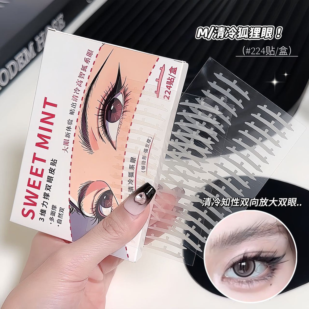 Sweet mint 3d double eyelid tape - natural, seamless, invisible, no curling, beginner-friendly, for puffy eyes and beautiful eyes