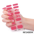 Zhengxiang factory customized gel nail art stickers ins cross-border uv second generation semi-baked semi-cured nail stickers amazon