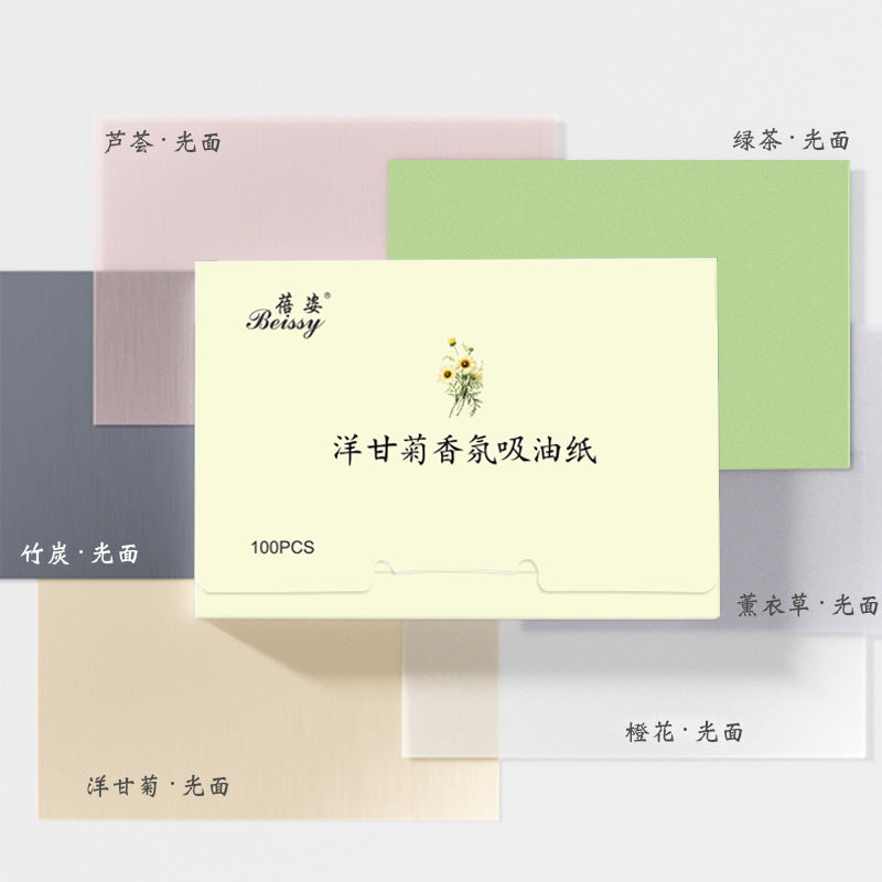Oil-absorbing paper facial women's portable extraction refreshing makeup oil control men's and women's facial oil removal paper linen glossy in stock