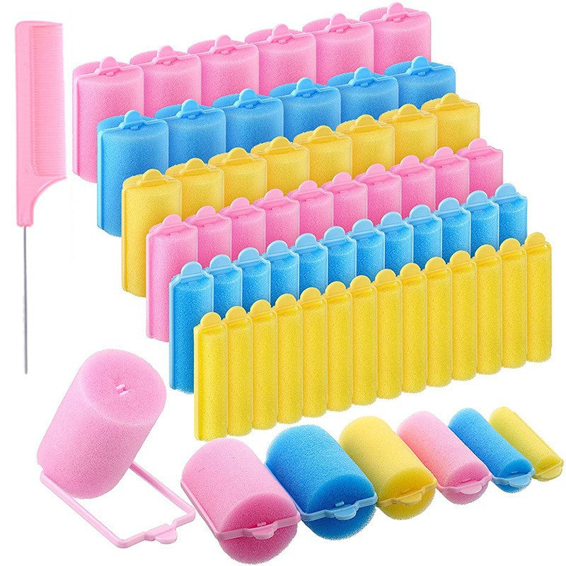 bangs curling iron sponge curling barrel does not hurt hair magic roll 57-piece set hair styling curling tool