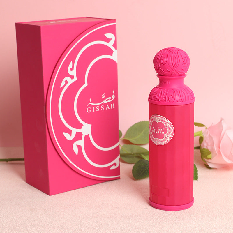 Gissah pink gift box cross-border hot seller 200ml middle eastern arabian perfume long-lasting women's dubai wholesale
