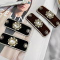 Classy diamond-encrusted flocking round hair clip classy side bangs clip retroelegant hair accessories bb clip bangs clip